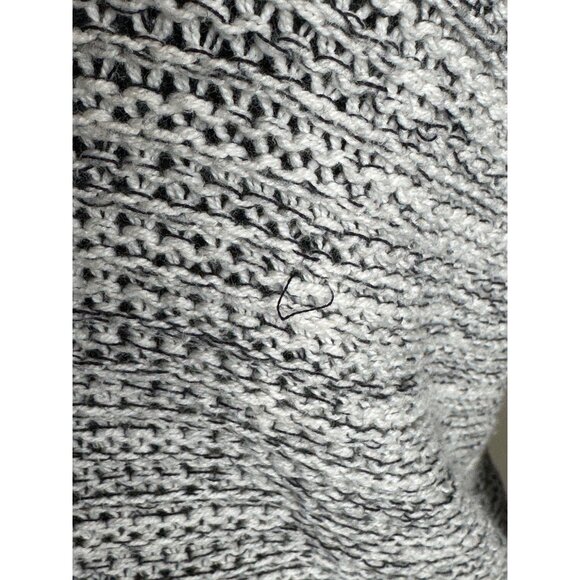 Express Open Shoulder Knit Sweater Womens Size Small Crew Neck Grey Black - Picture 8 of 16